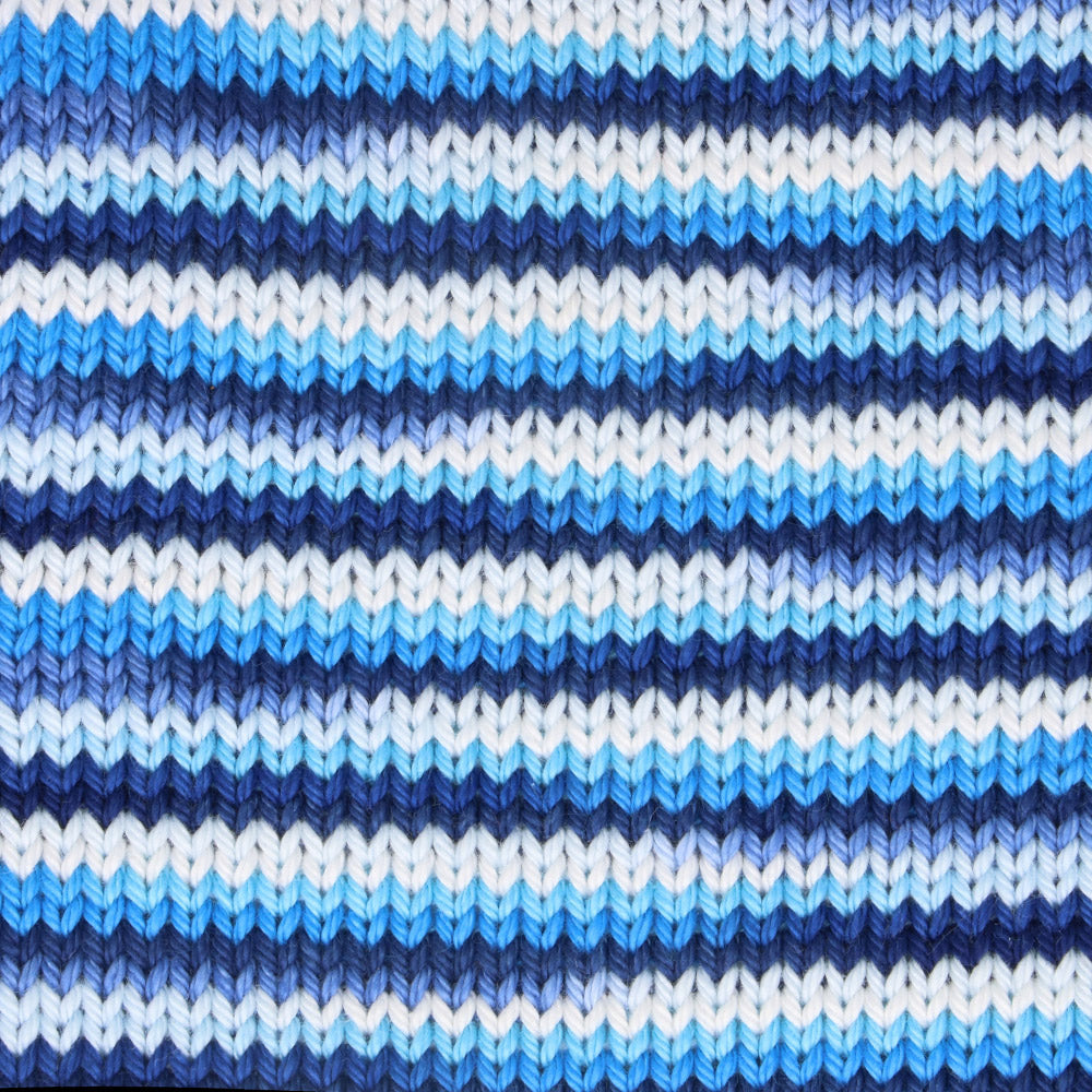 Scheepjes Catona Chroma 014 Surf - Gauge swatch — gemaakt met Scheepjes Catona Chroma