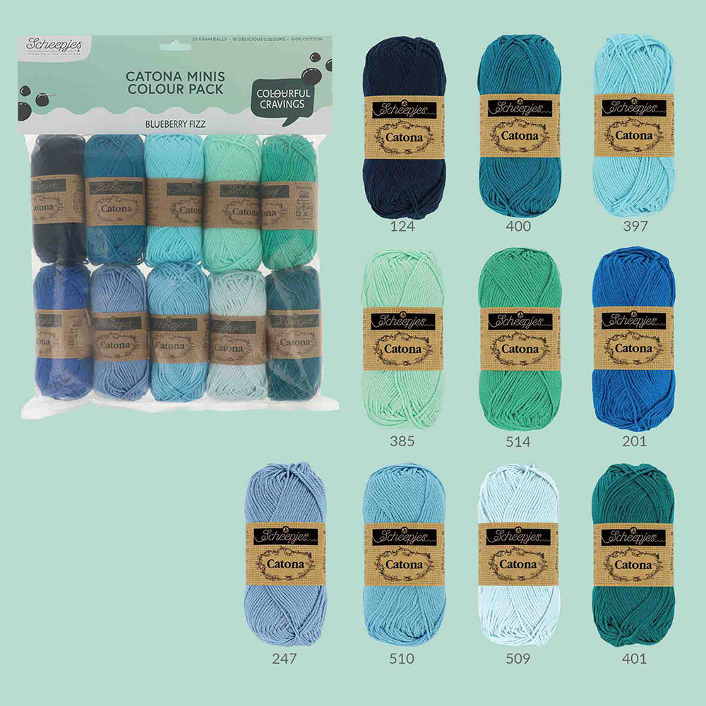Scheepjes Catona Colour Pack Blueberry Fizz 10x25g