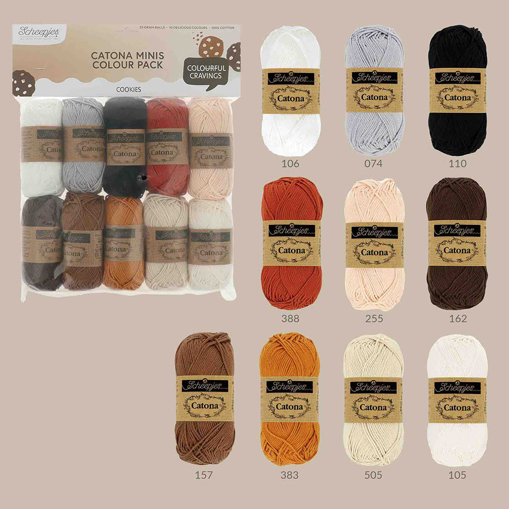 Scheepjes Catona Colour Pack Cookies 10x25g