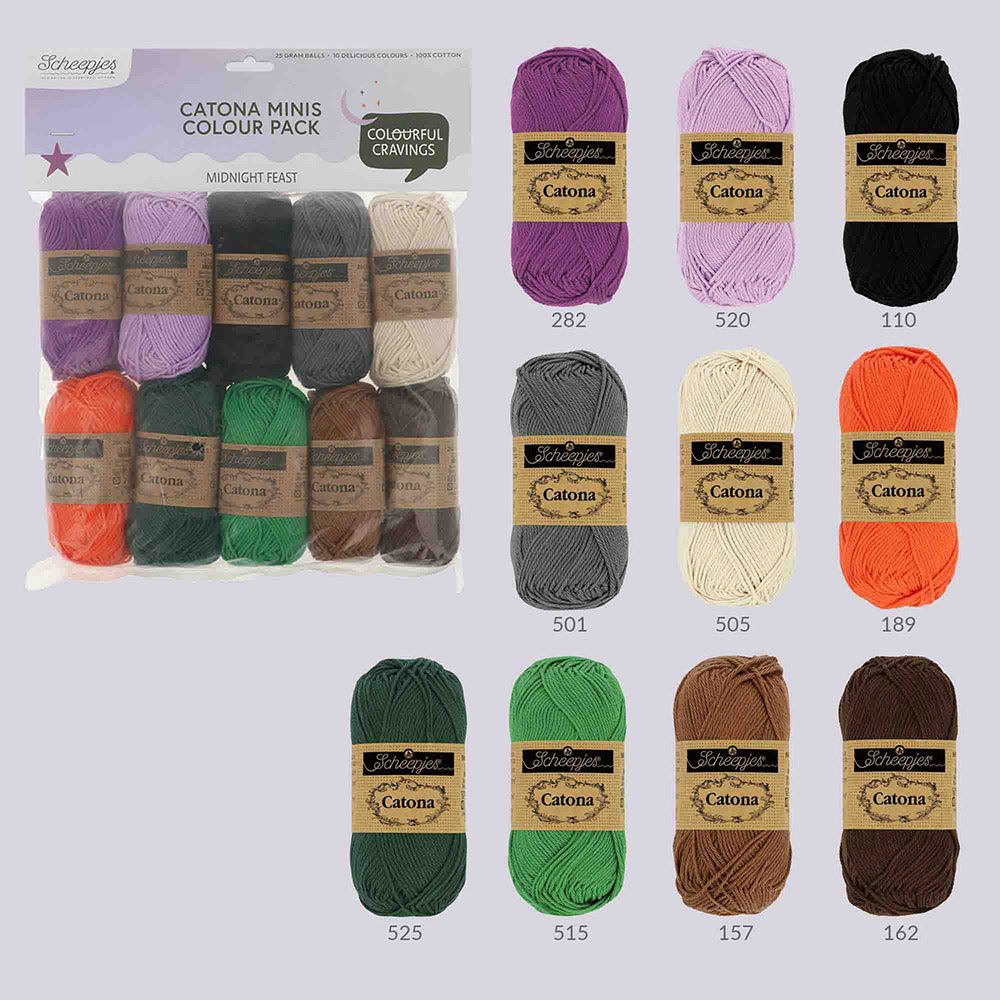Scheepjes Catona Colour Pack Midnight Feast 10x25g