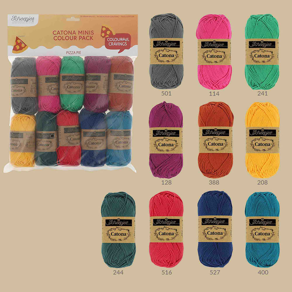 Scheepjes Catona Colour Pack Pizza Pie 10x25g