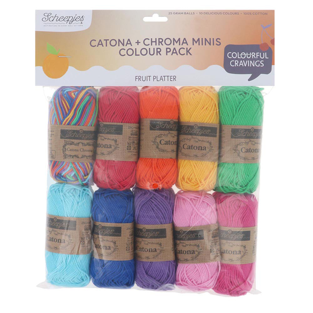 Scheepjes Catona en Chroma Colour Pack Fruit Platter 10x25g (2)