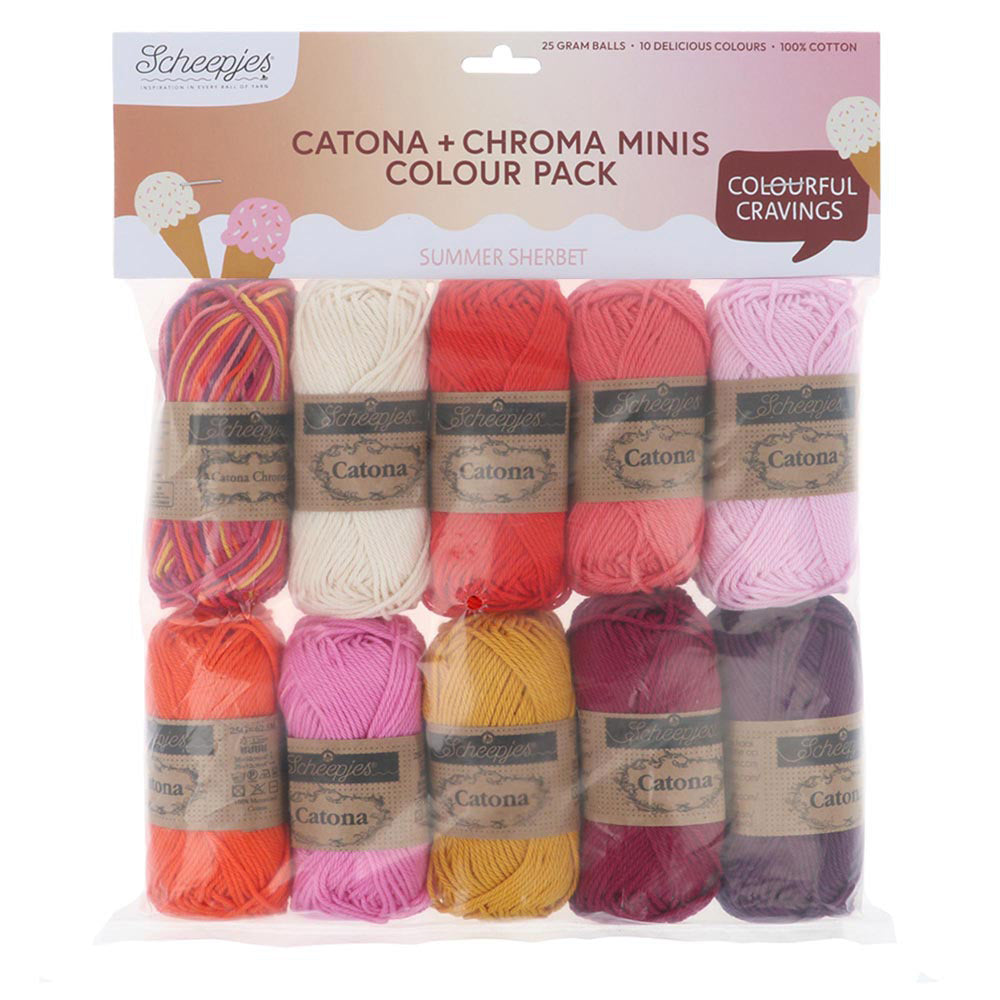 Scheepjes Catona en Chroma Colour Pack Summer Sherbet 10x25g (2)