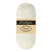 Scheepjes Catona Shine 50g 105-S Bridal White - Silver