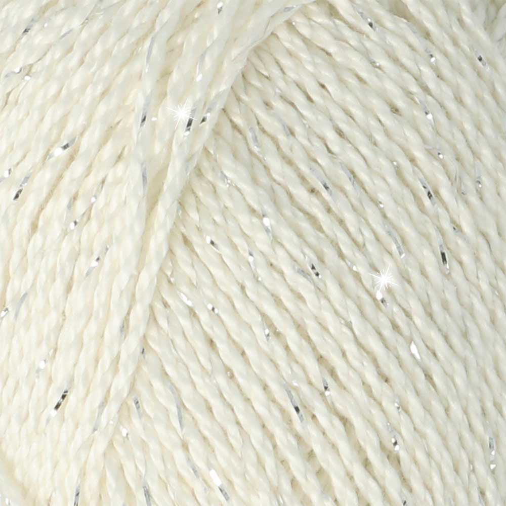 Scheepjes Catona Shine 50g 105-S Bridal White - Silver (2)