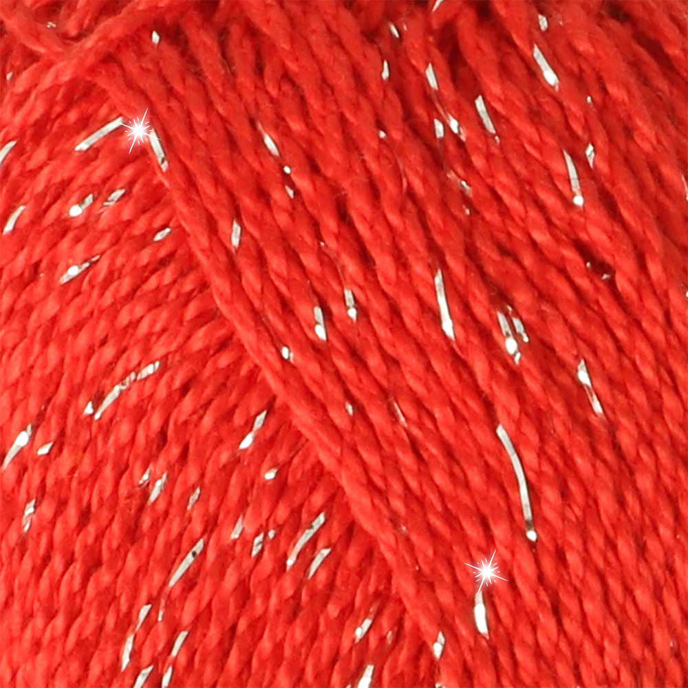 Scheepjes Catona Shine 50g 115-S Hot Red - Silver (2)