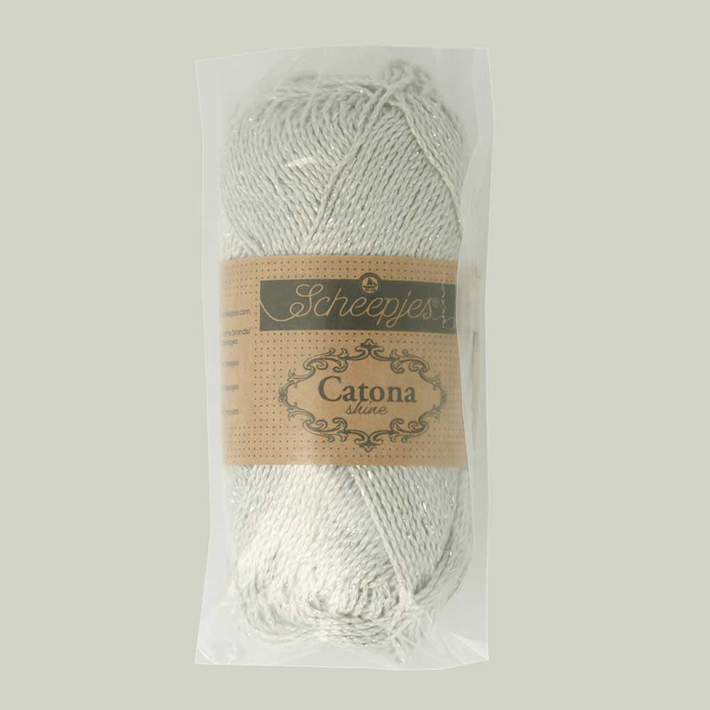 Scheepjes Catona Shine 50g 172-S Light Silver - Silver (3)