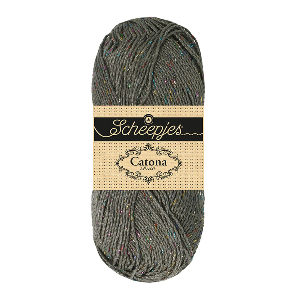 Scheepjes Catona Shine 50g 242-R Metal Grey - Rainbow