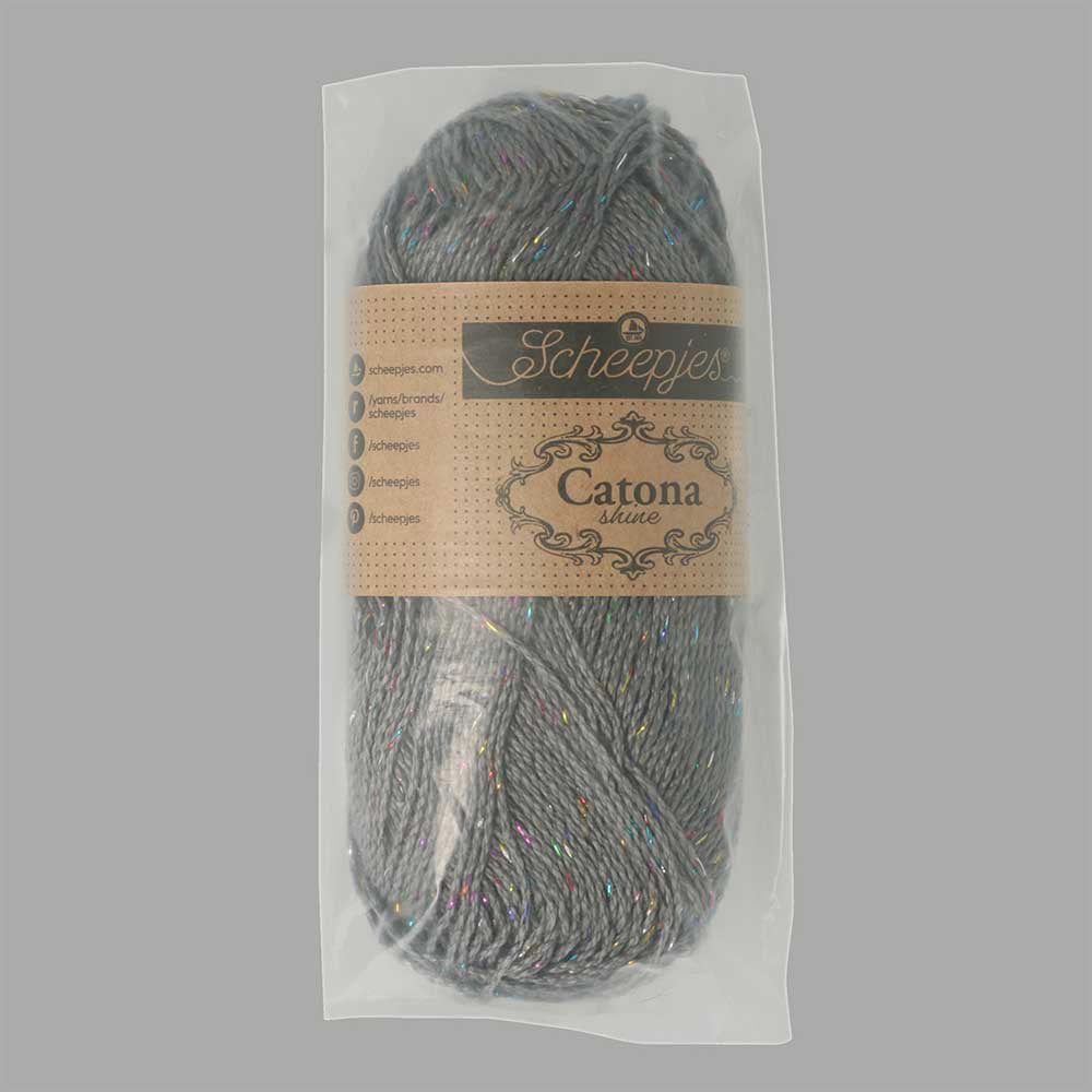 Scheepjes Catona Shine 50g 242-R Metal Grey - Rainbow (3)