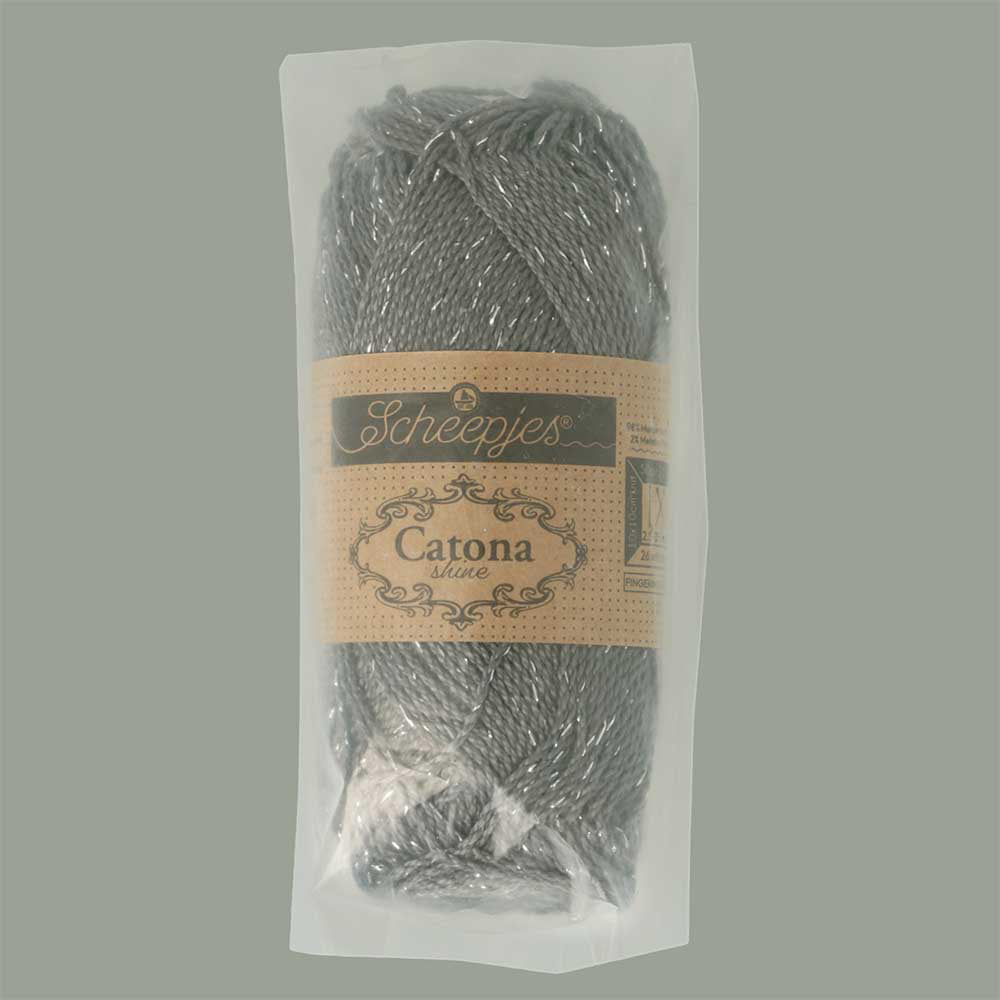 Scheepjes Catona Shine 50g 242-S Metal Grey - Silver (3)