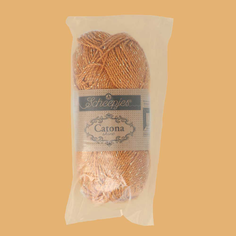 Scheepjes Catona Shine 50g 383-G Ginger Gold - Gold (3)