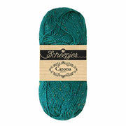 Scheepjes Catona Shine 50g 401-R Dark Teal - Rainbow