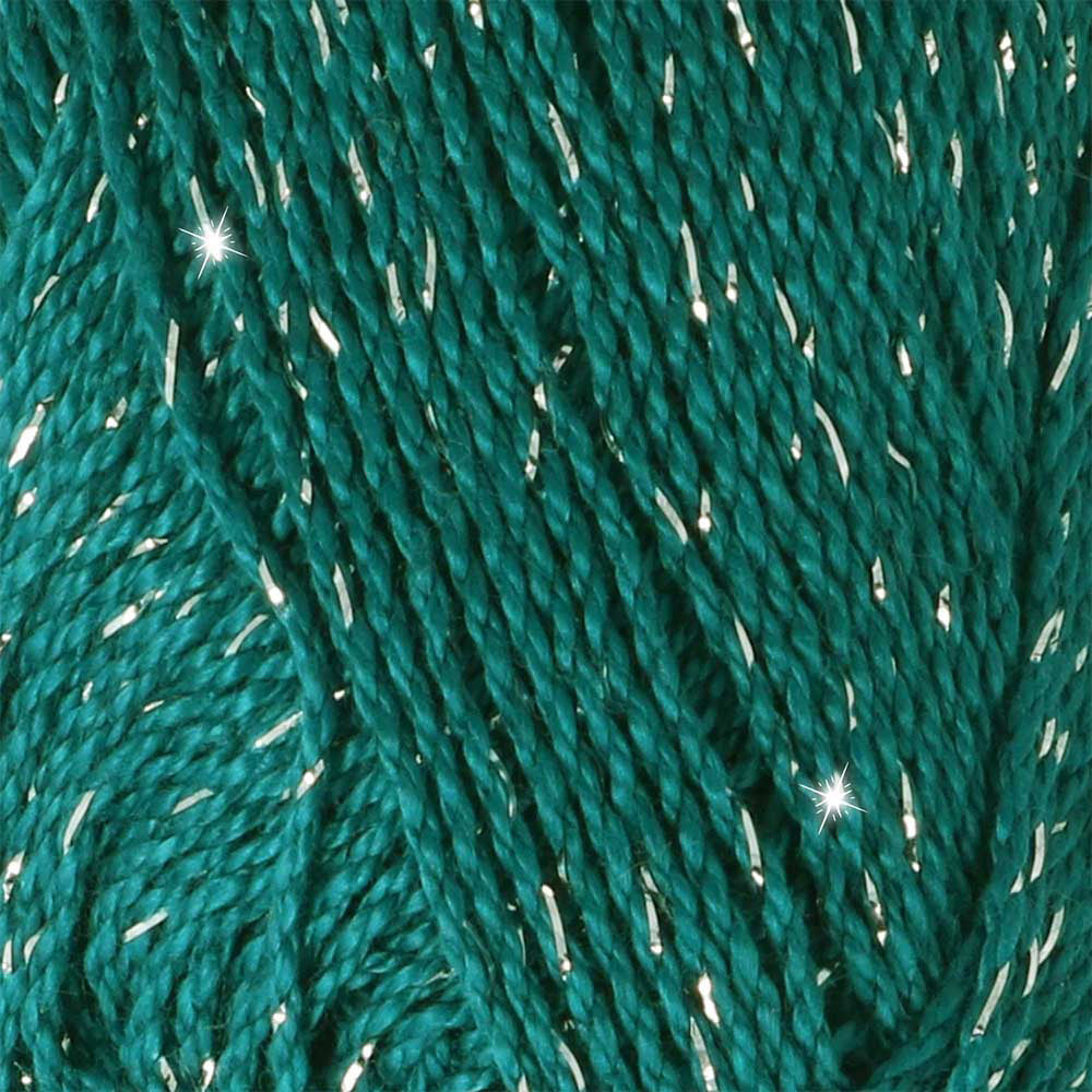 Scheepjes Catona Shine 50g 401-S Dark Teal - Silver (2)