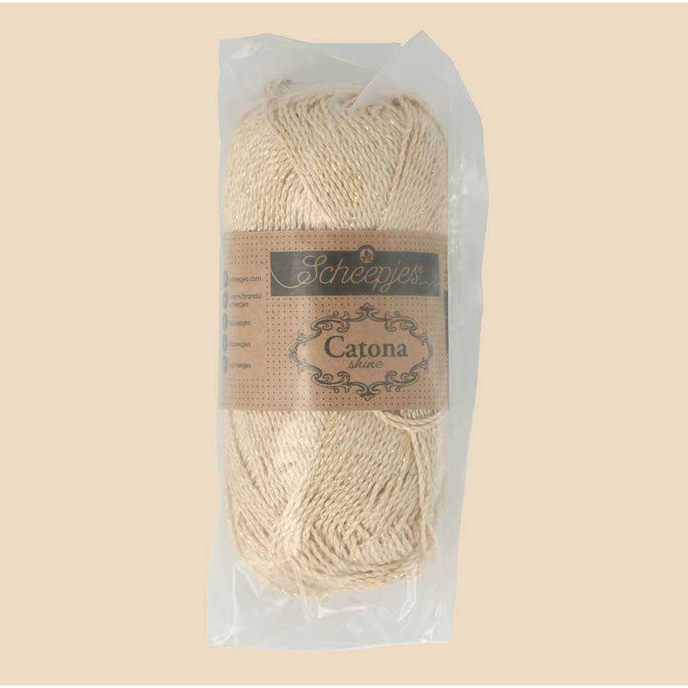 Scheepjes Catona Shine 50g 404-G English Tea - Gold (3)