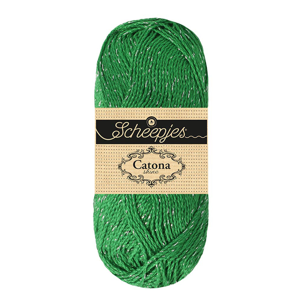 Scheepjes Catona Shine 50g 515-S Emerald - Silver