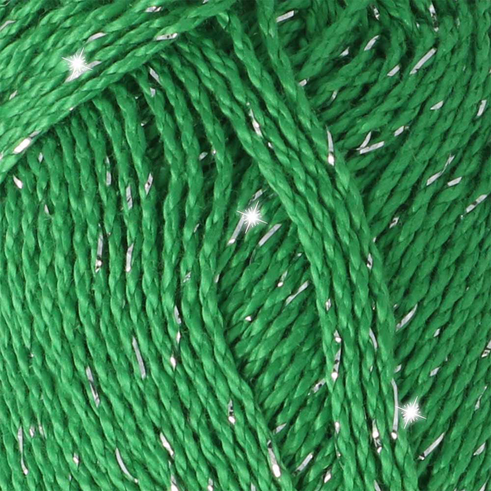 Scheepjes Catona Shine 50g 515-S Emerald - Silver (2)