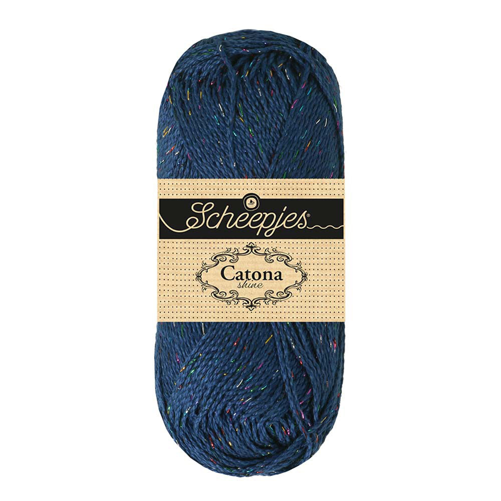 Scheepjes Catona Shine 50g 527-R Midnight - Rainbow