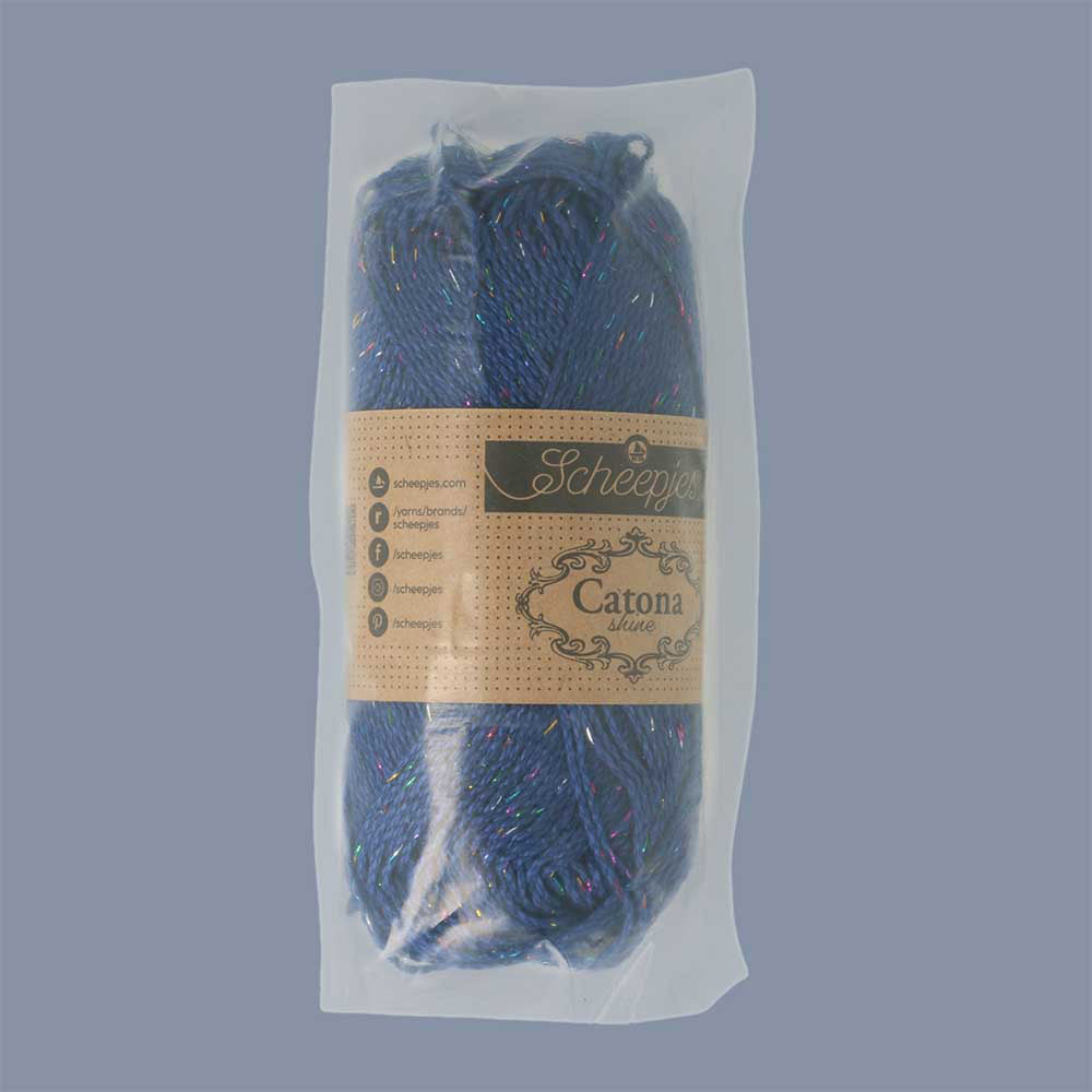 Scheepjes Catona Shine 50g 527-R Midnight - Rainbow (3)