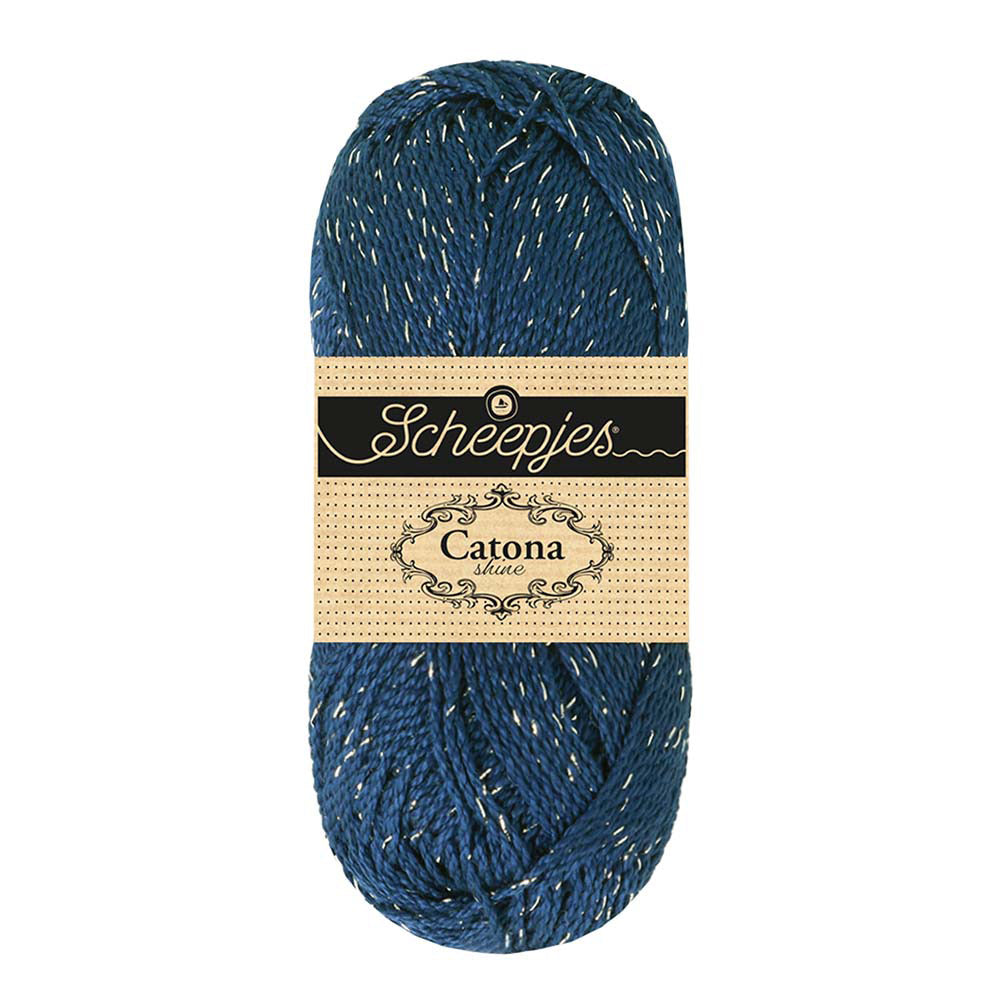 Scheepjes Catona Shine 50g 527-S Midnight - Silver
