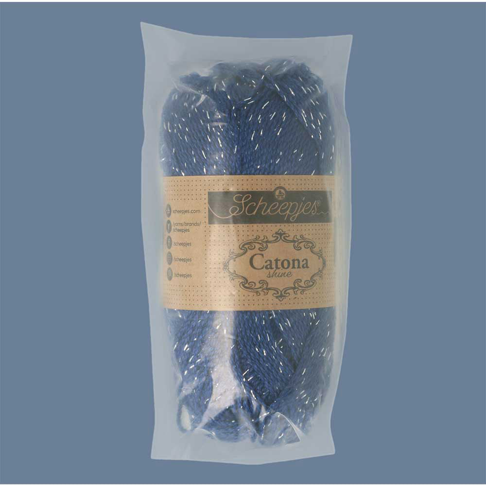Scheepjes Catona Shine 50g 527-S Midnight - Silver (3)