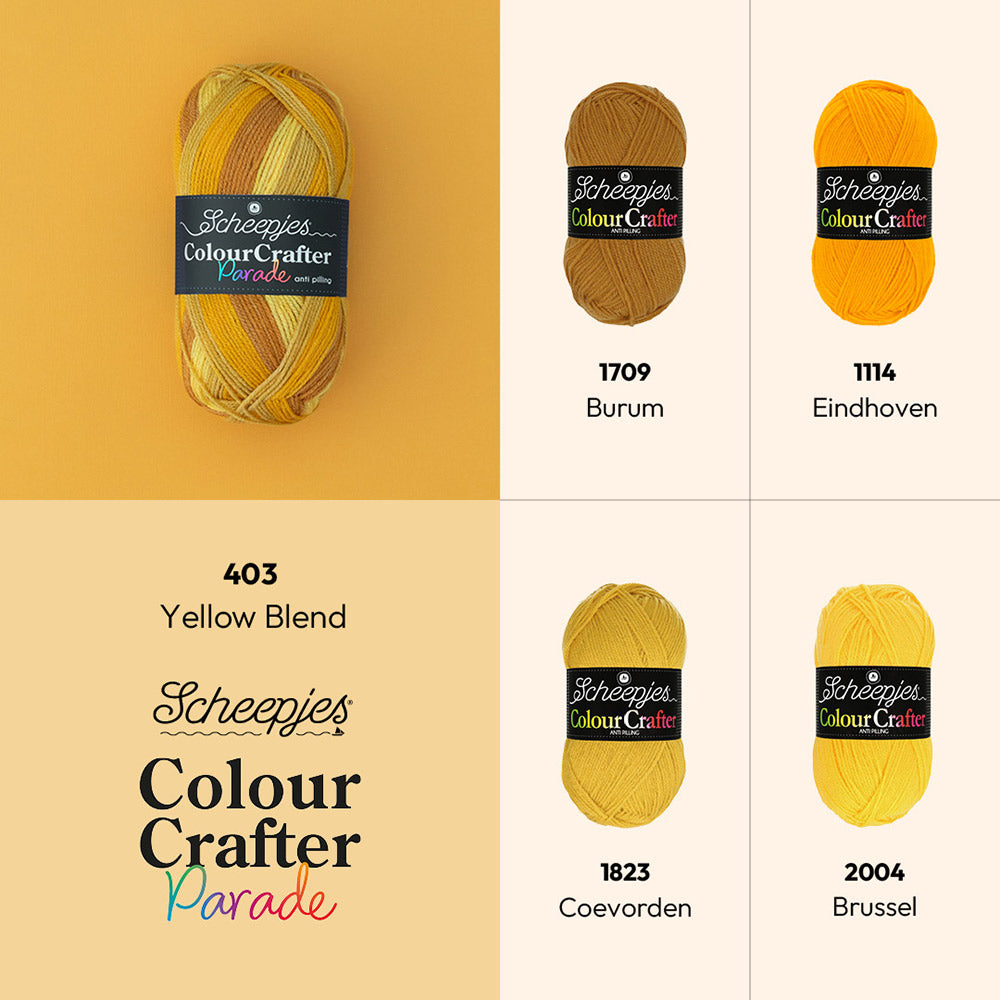 Scheepjes Colour Crafter Parade 403 Yellow Blend - Scheepjes ccp kleuren — gemaakt met Scheepjes Colour Crafter Parade