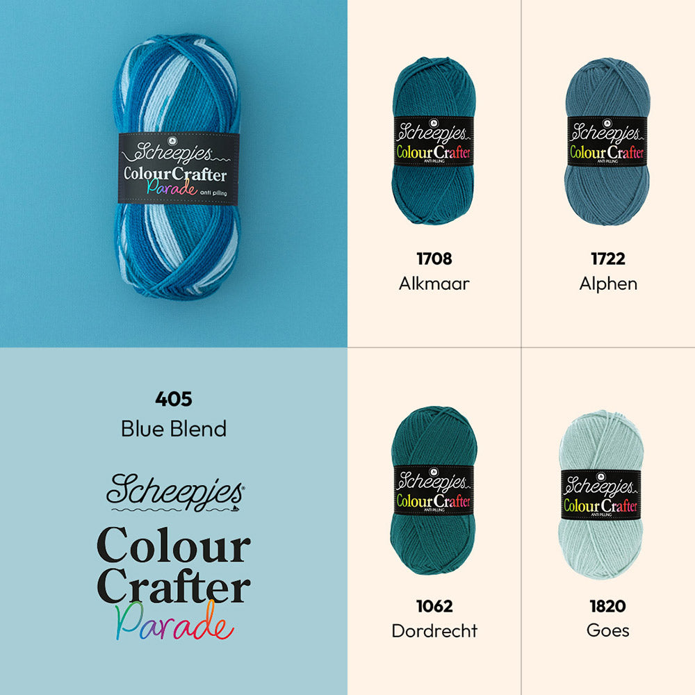 Scheepjes Colour Crafter Parade 405 Blue Blend - Scheepjes ccp kleuren — gemaakt met Scheepjes Colour Crafter Parade