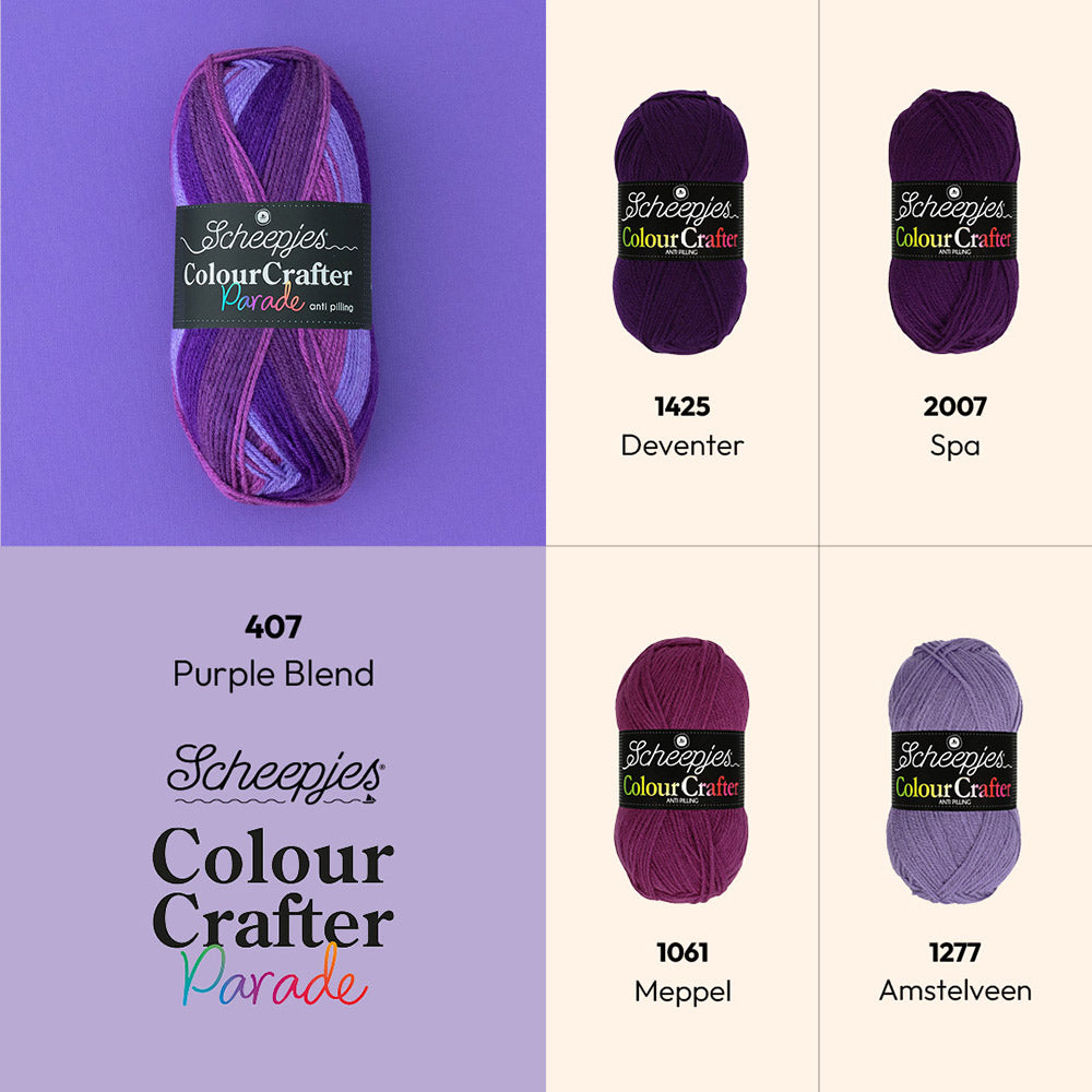 Scheepjes Colour Crafter Parade 407 Purple Blend - Scheepjes ccp kleuren — gemaakt met Scheepjes Colour Crafter Parade