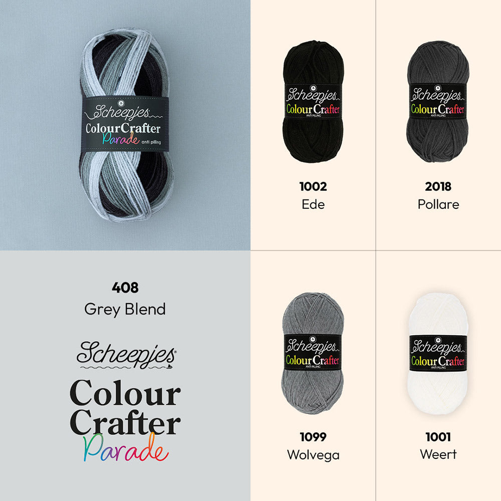 Scheepjes Colour Crafter Parade 408 Grey Blend - Scheepjes ccp kleuren — gemaakt met Scheepjes Colour Crafter Parade