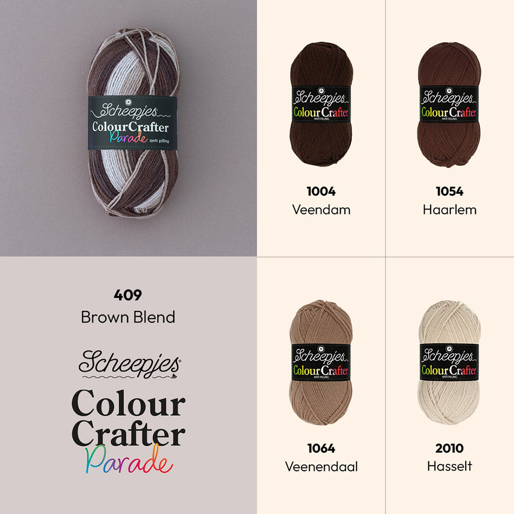 Scheepjes Colour Crafter Parade 409 Brown Blend - Scheepjes ccp kleuren — gemaakt met Scheepjes Colour Crafter Parade