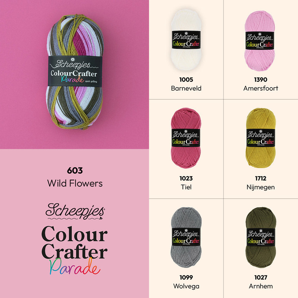 Scheepjes Colour Crafter Parade 603 Wild Flowers - Scheepjes ccp kleuren — gemaakt met Scheepjes Colour Crafter Parade