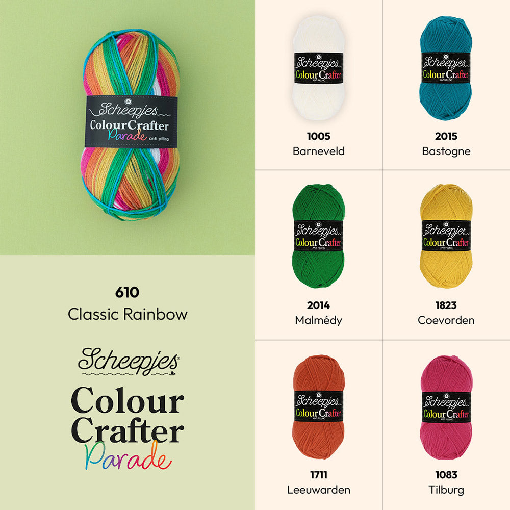Scheepjes Colour Crafter Parade 610 Classic Rainbow - Scheepjes ccp kleuren — gemaakt met Scheepjes Colour Crafter Parade