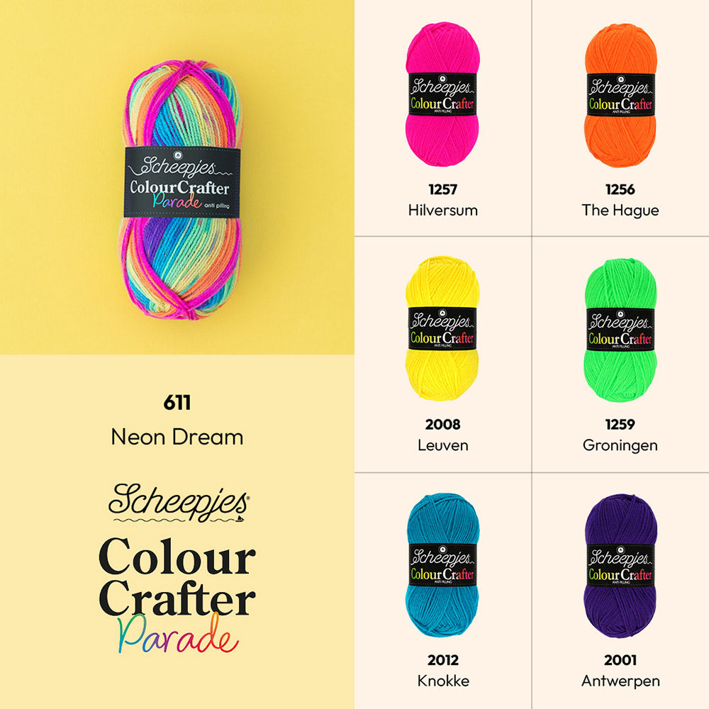 Scheepjes Colour Crafter Parade 611 Neon Dream - Scheepjes ccp kleuren — gemaakt met Scheepjes Colour Crafter Parade