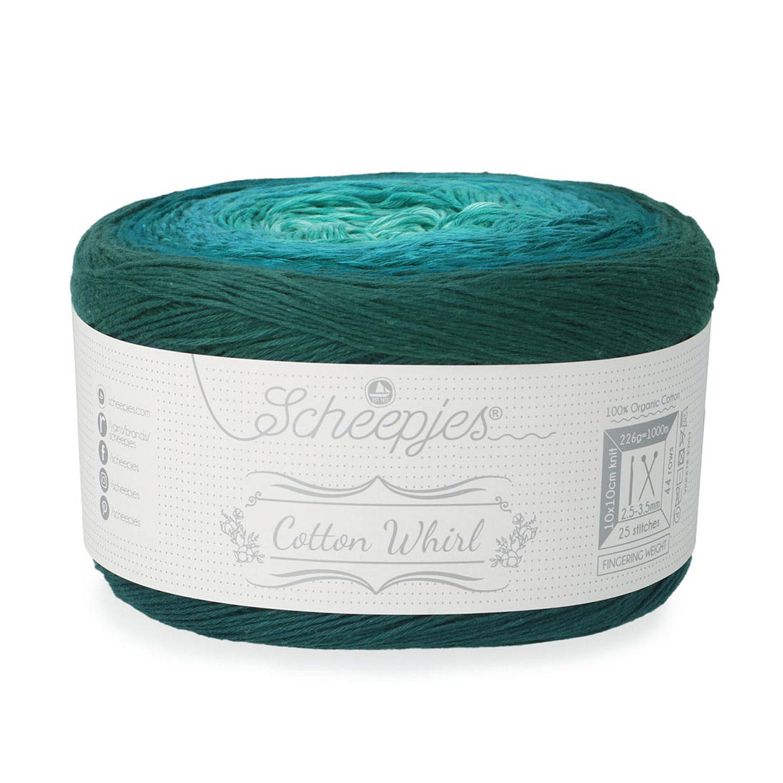 Scheepjes Cotton Whirl 737 Teal Tempest - Scheepjes Cotton Whirl