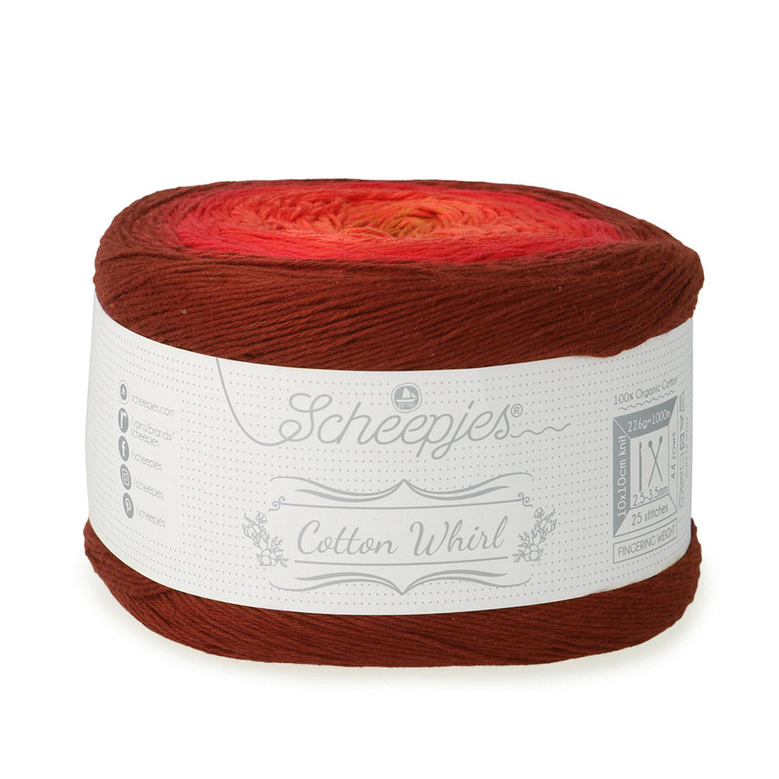 Scheepjes Cotton Whirl 738 Crimson Cloak - Scheepjes Cotton Whirl