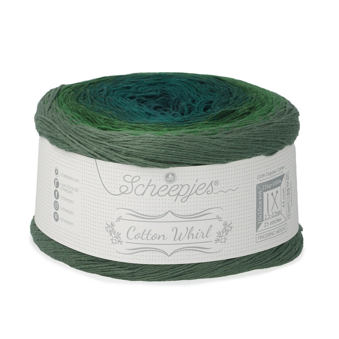 Scheepjes Cotton Whirl 745 Fog and Foliage - Scheepjes Cotton Whirl