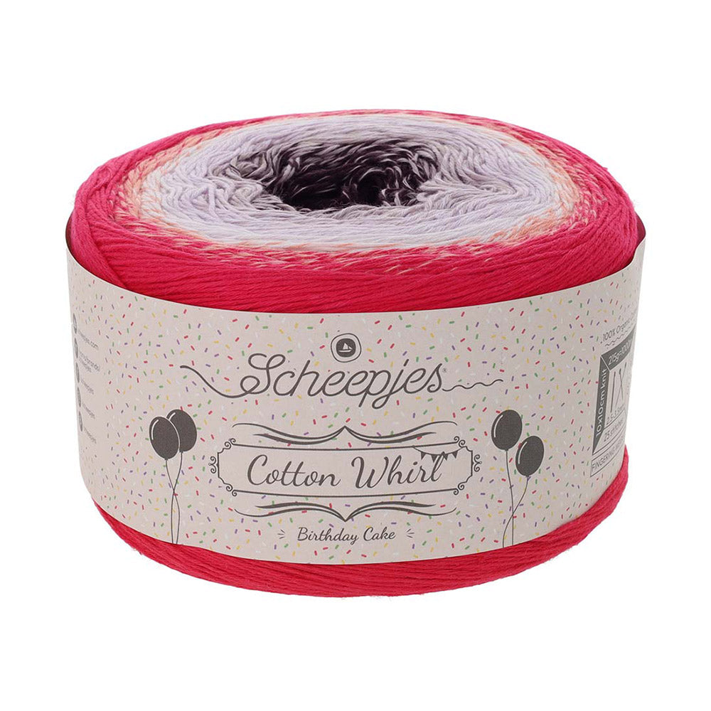 Scheepjes Cotton Whirl Birthday Cake 798 Berry on Top - Scheepjes Cotton Whirl Birthday Cake