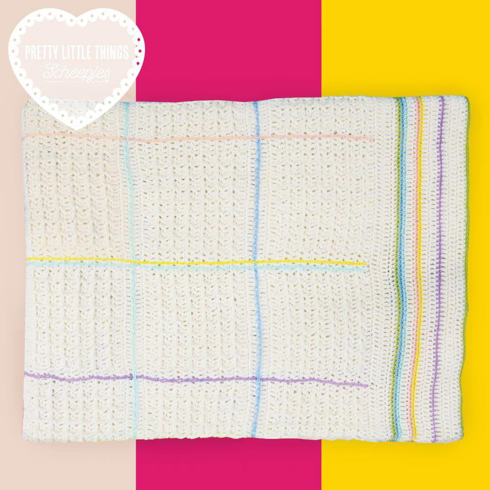 Wannawaffleblanket — gemaakt met Scheepjes Klein Maar Fijn Nr.04 Baby