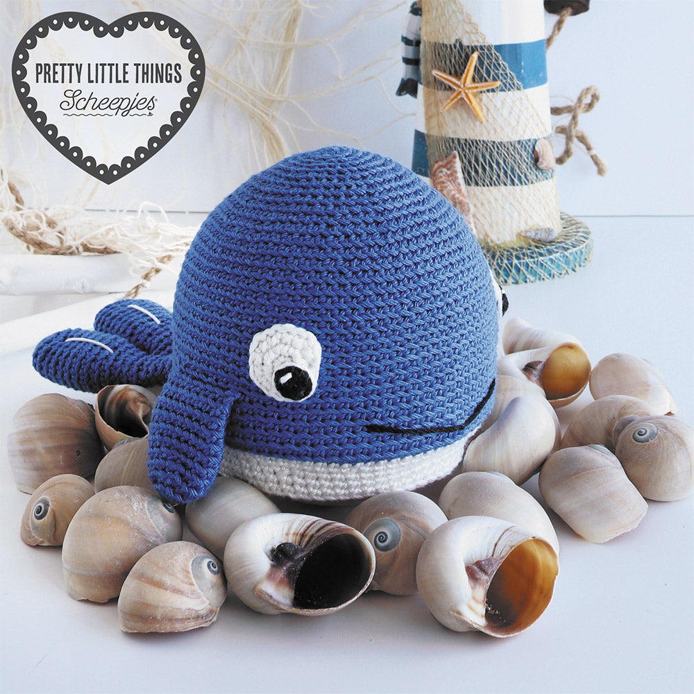 Wally whale — gemaakt met Scheepjes Klein Maar Fijn Nr.18 Zee