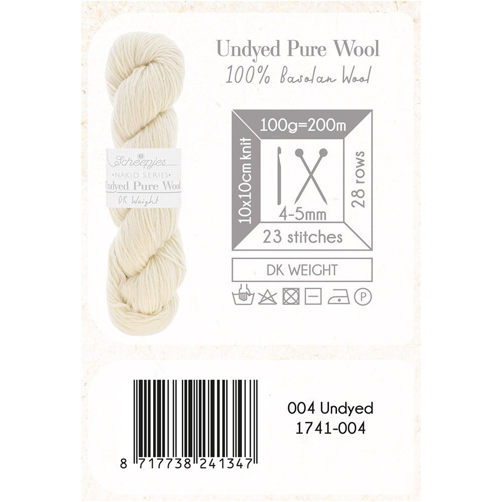 Scheepjes Nakid S. Undyed Pure Wool DK