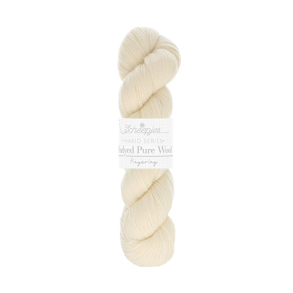 Scheepjes Nakid S. Undyed Pure Wool Fingering 1 Wit