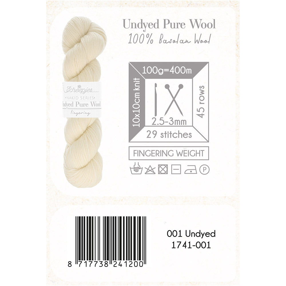 Scheepjes Nakid S. Undyed Pure Wool Fingering