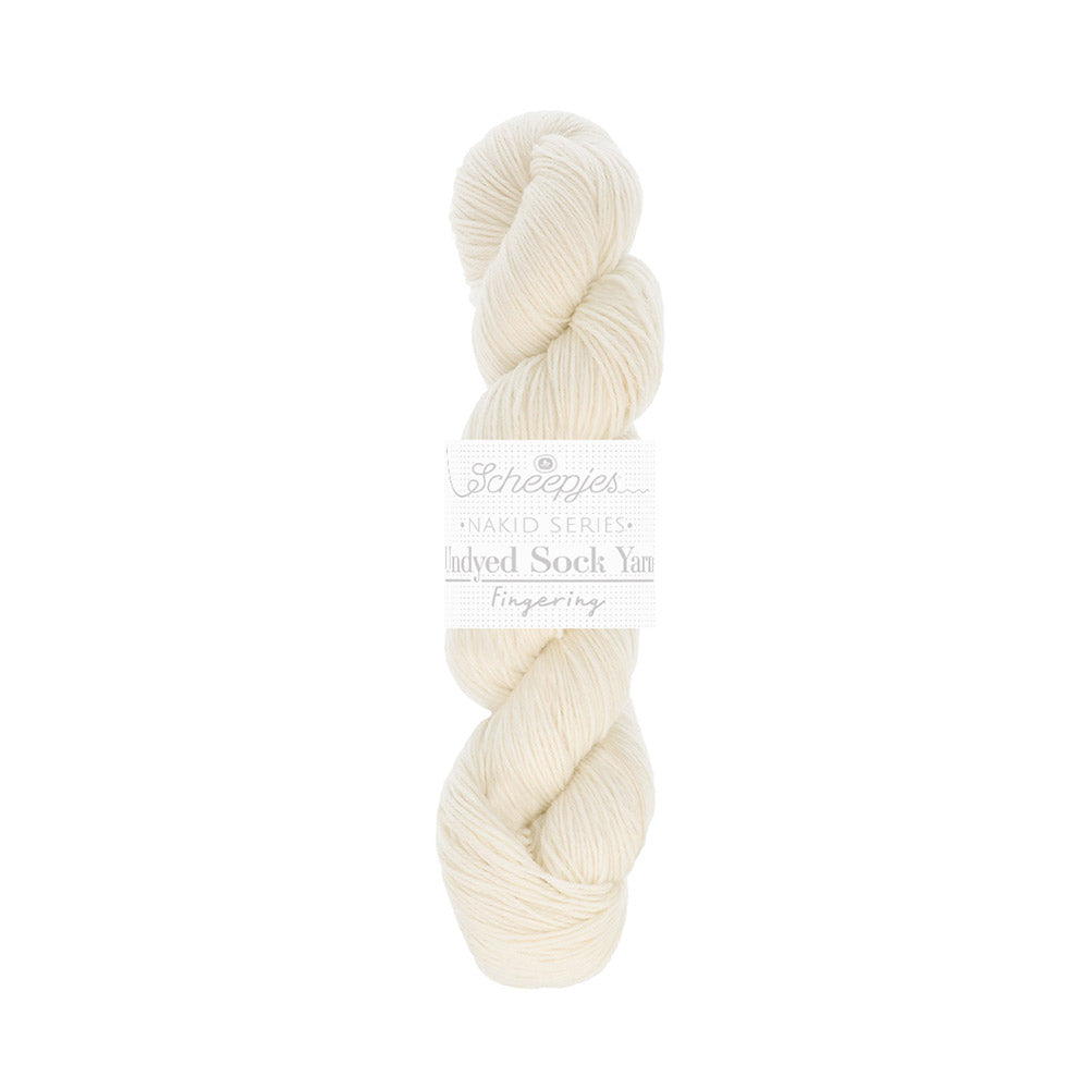 Scheepjes Nakid S. Undyed Sock Yarn Fingering 1 Wit