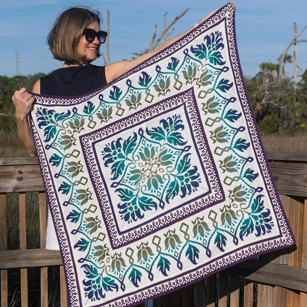 Petalique blanket — gemaakt met Scheepjes Petalique MAL Deken Whirl / Whirlette