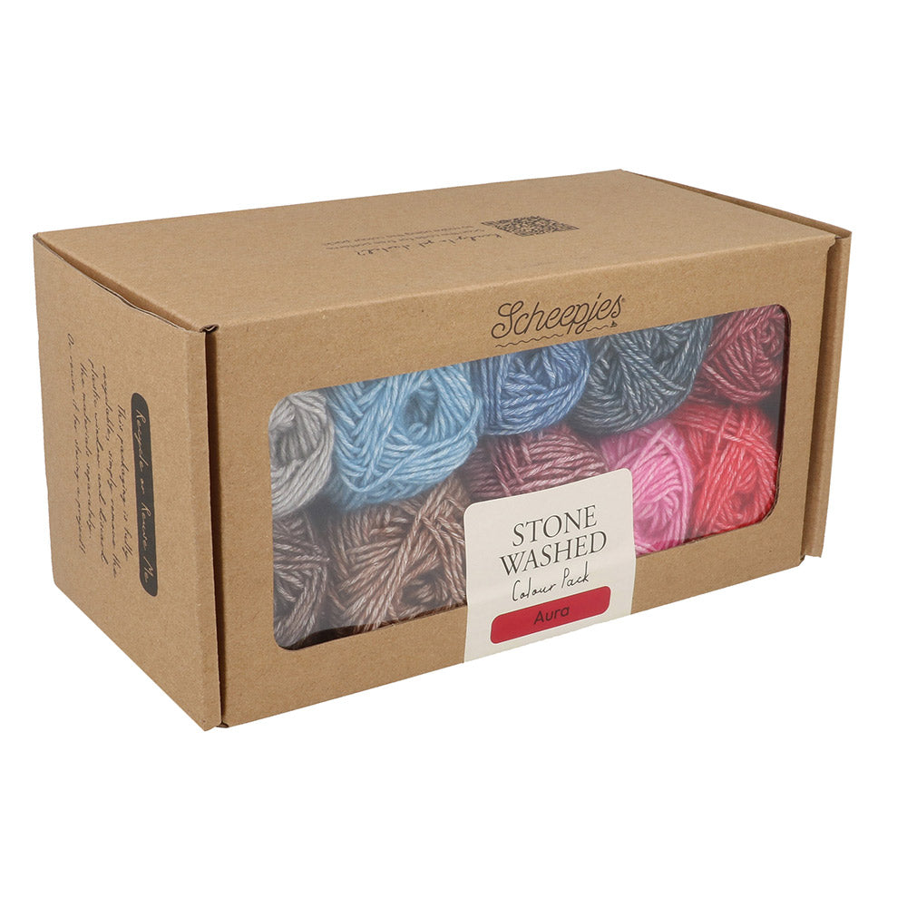 Groot — gemaakt met Scheepjes Stone Washed Colour Pack Aura