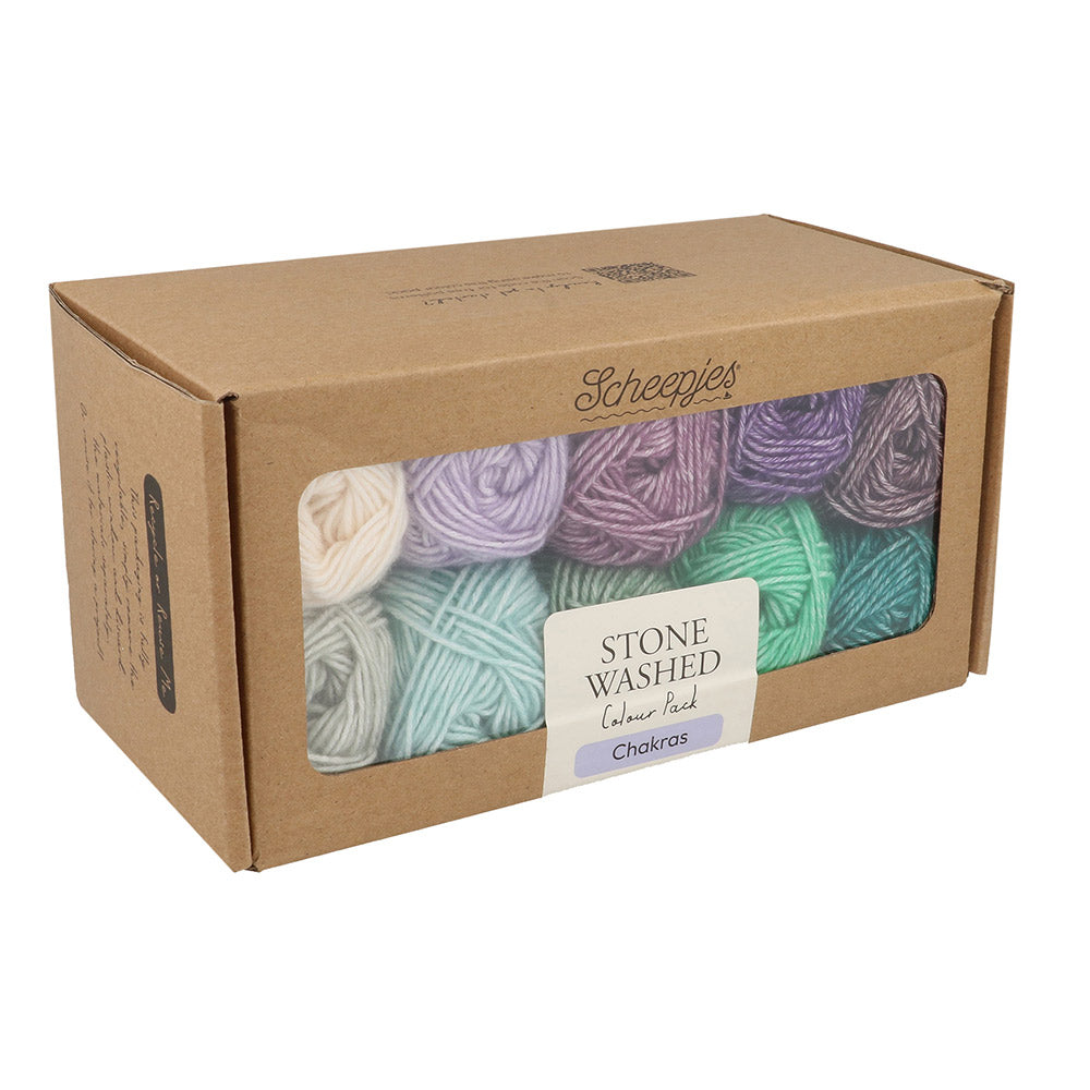 Groot — gemaakt met Scheepjes Stone Washed Colour Pack Chakras