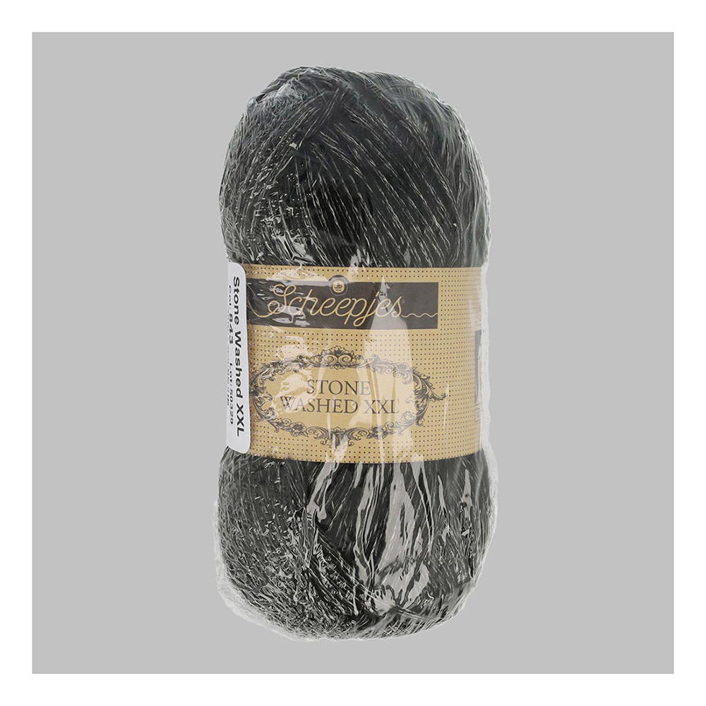 Scheepjes Stone Washed XXL 843 Black Onyx - Scheepjes Stone Washed XXL