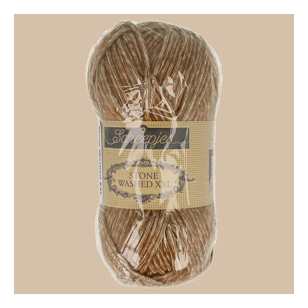 Scheepjes Stone Washed XXL 862 Brown Agate - Scheepjes Stone Washed XXL