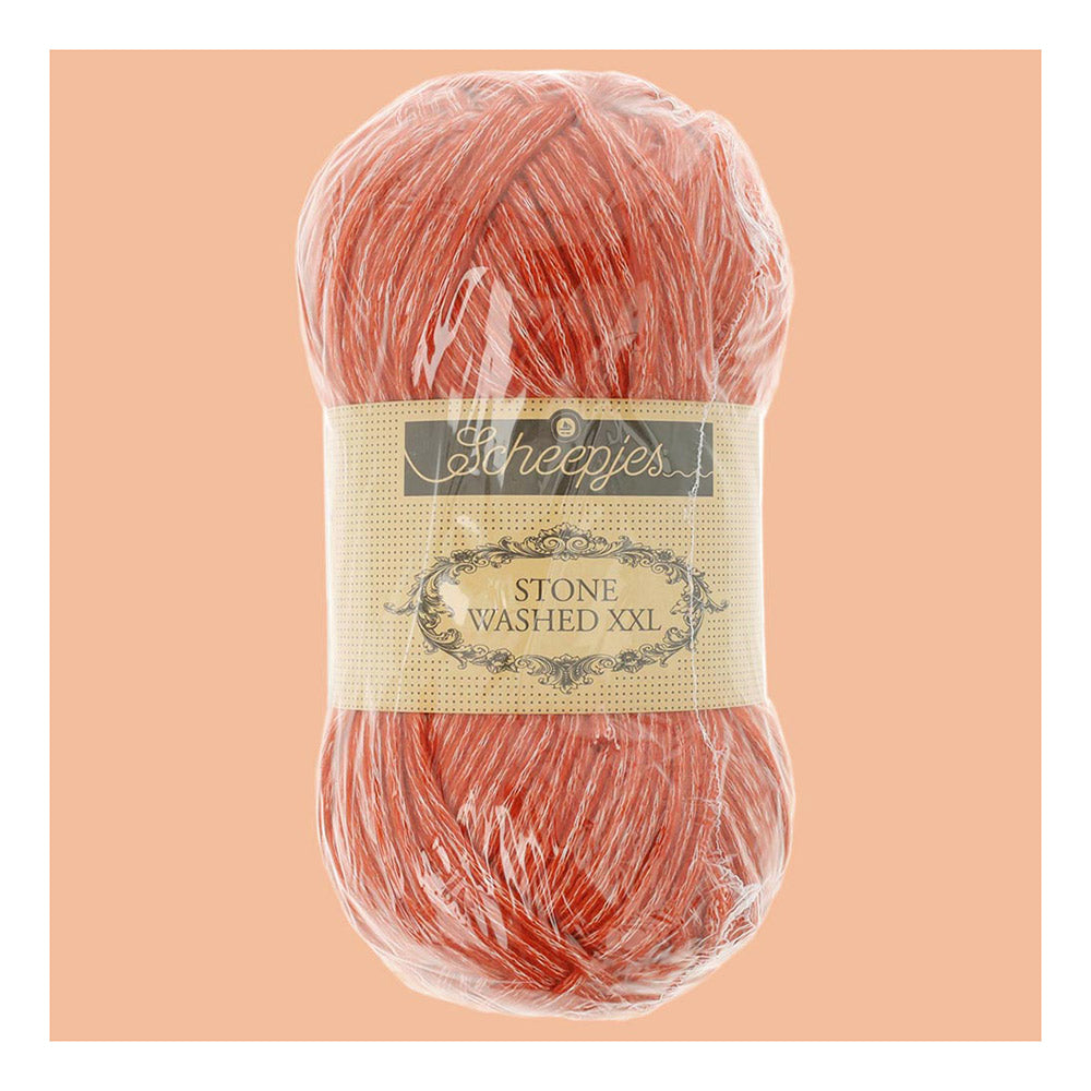 Scheepjes Stone Washed XXL 883 Realgar Red - Scheepjes Stone Washed XXL