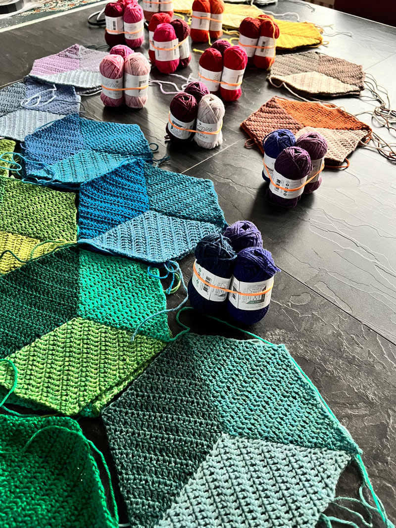 Orig — gemaakt met Scheepjes Tumbling Blocks Shawl Garenpakket