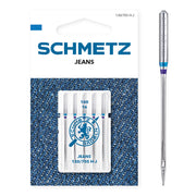 Schmetz Jeans Naalden Dikte 100 - 1 x 5 Naalden op kaart